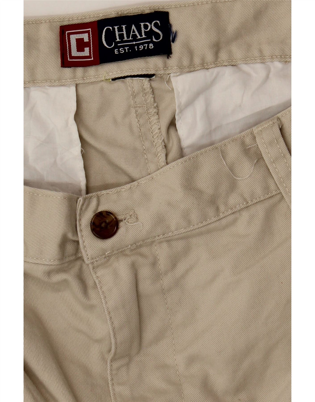 Chaps Pantalones cortos chinos para hombre W34 grande beige