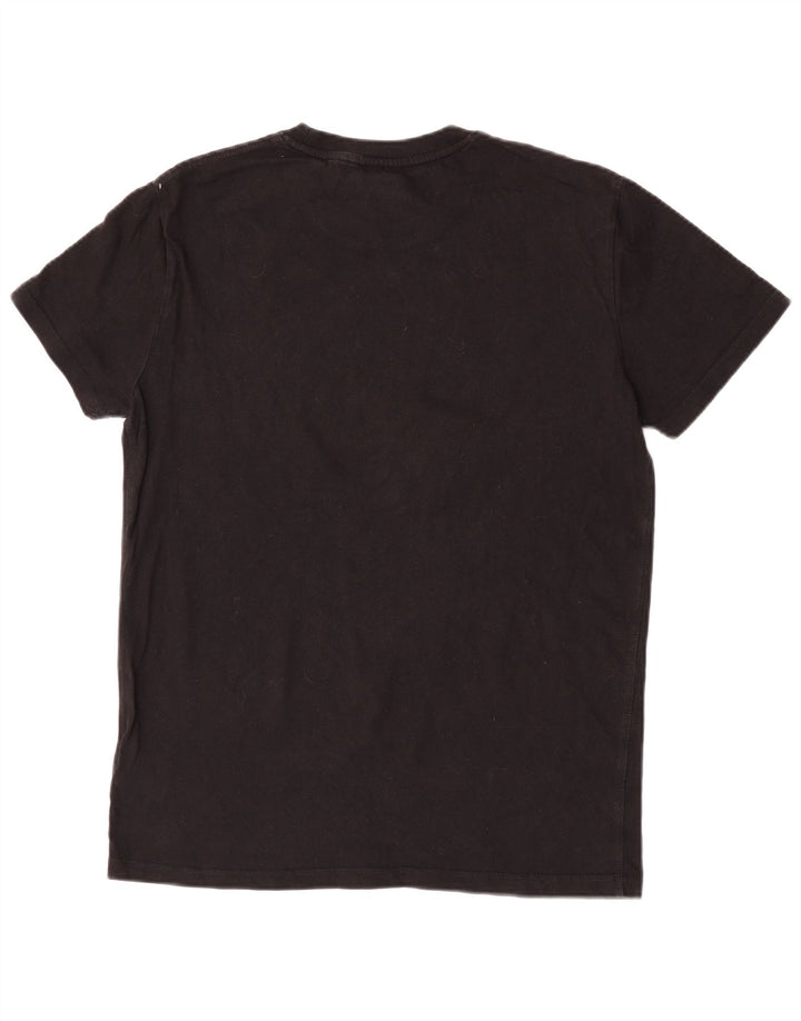Superdry Camiseta con gráfico gráfico para hombre, parte superior mediana de algodón negro