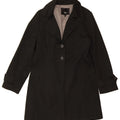MOSSIMO Womens Overcoat UK 16 Large Black Cotton Vintage Mossimo and Second-Hand Mossimo from Messina Hembry 