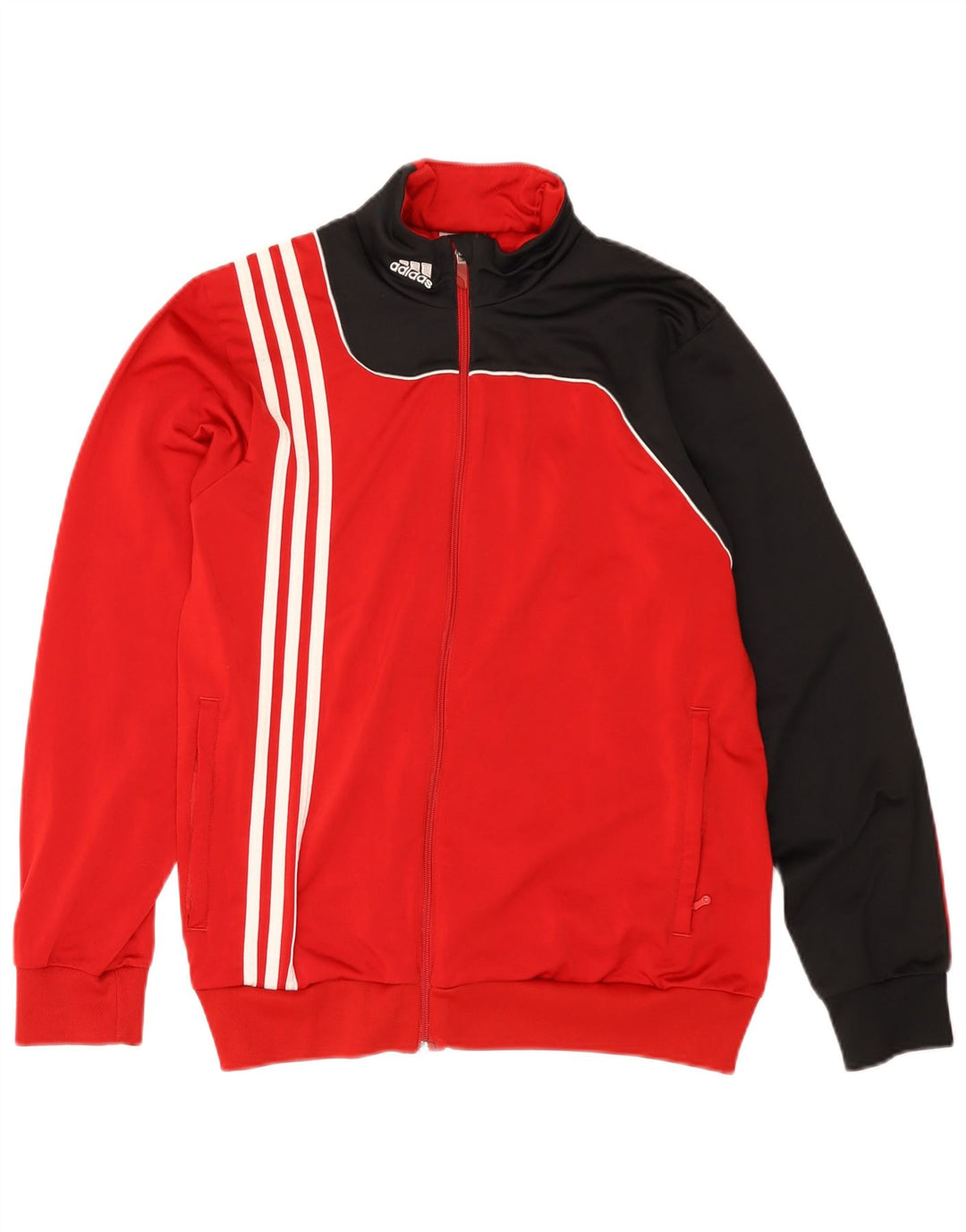 ADIDAS Chaqueta de chándal para hombre UK 38/40 Poliéster color block mediano rojo