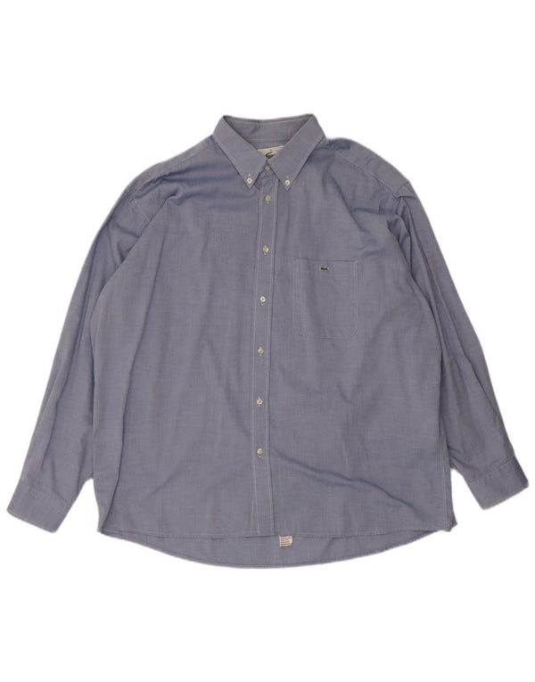 Camisa Lacoste Hombre Talla 45 XL Algodón Azul