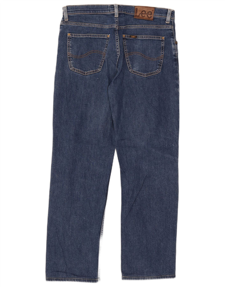 Lee Vaqueros Rectos Brooklyn Para Hombre W34 L28 Algodón Azul