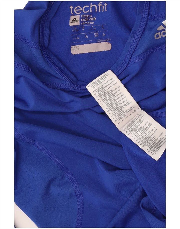 Adidas Chico Climalite Top Manga Larga 11-12 Años Azul Poliéster