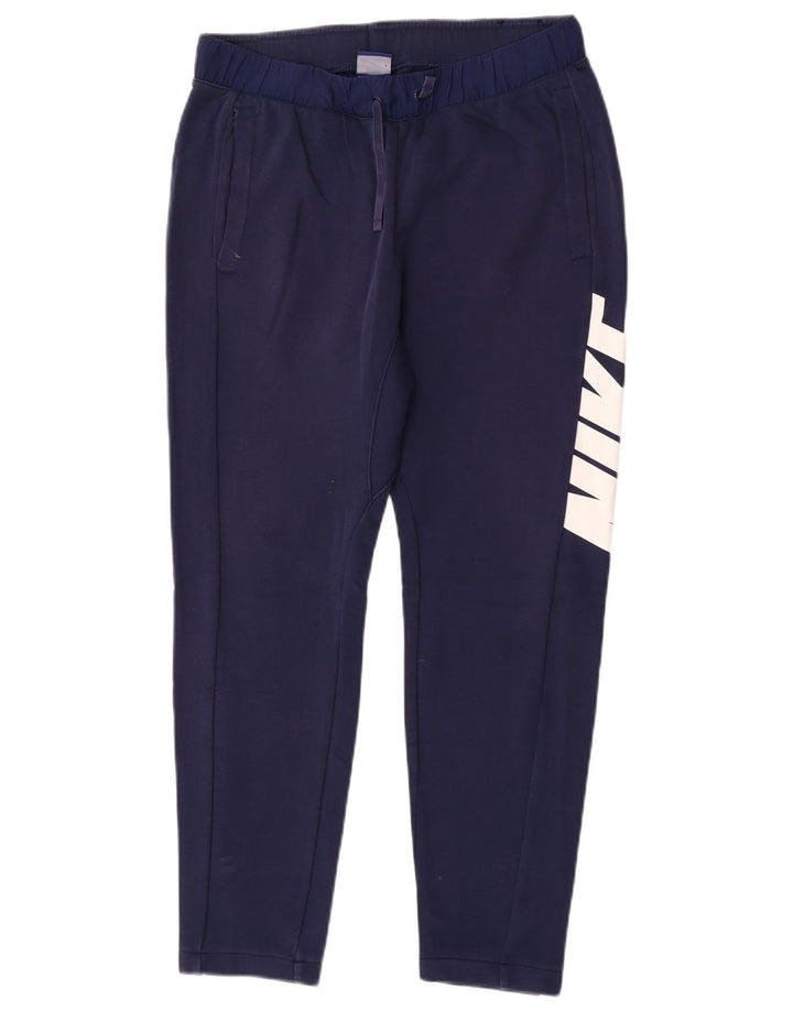 Nike Pantalones De Chándal Gráficos De Algodón Azul Pequeño - Hombre