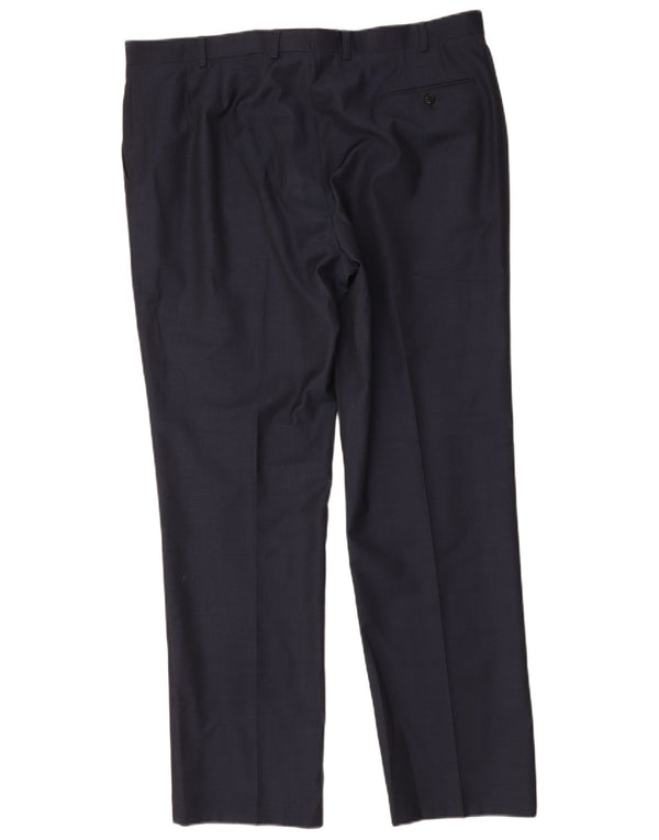 Marks & Spencer Pantalones de traje rectos Autograph para hombre W40 L33 Azul marino