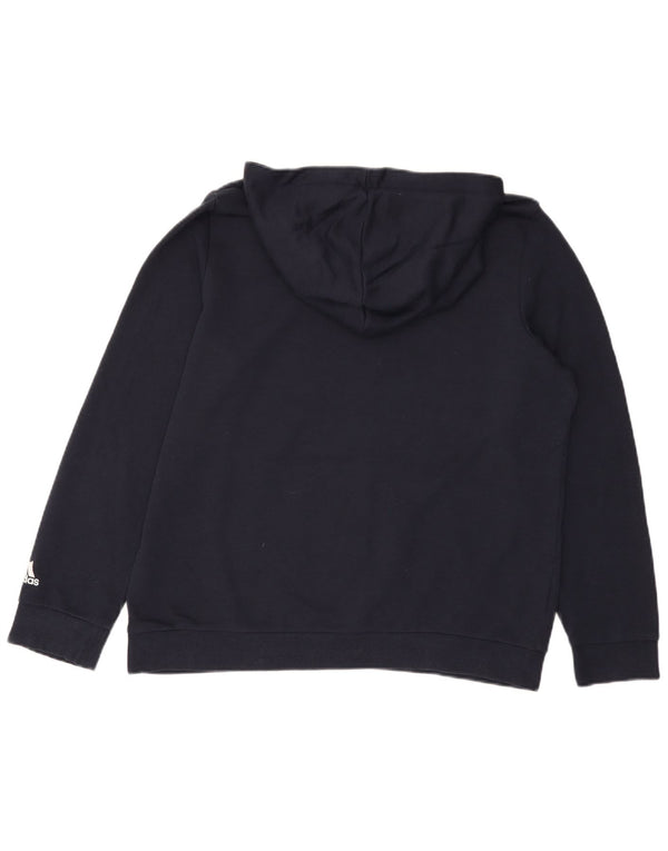 Adidas Sudadera con capucha gráfica para mujer UK 20/22 XL Azul marino Algodón