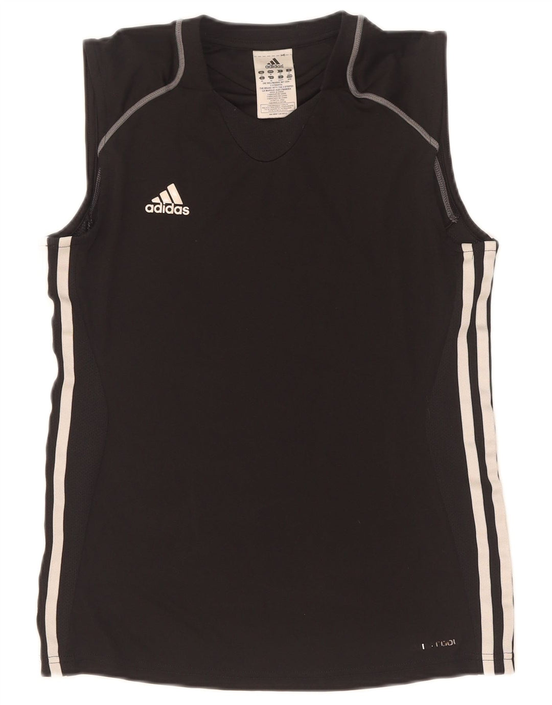 Adidas Mujer Climacool Chaleco Top UK 14 Medio Negro Poliéster