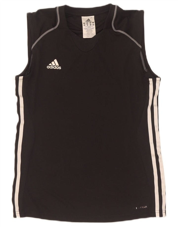 Adidas Mujer Climacool Chaleco Top UK 14 Medio Negro Poliéster