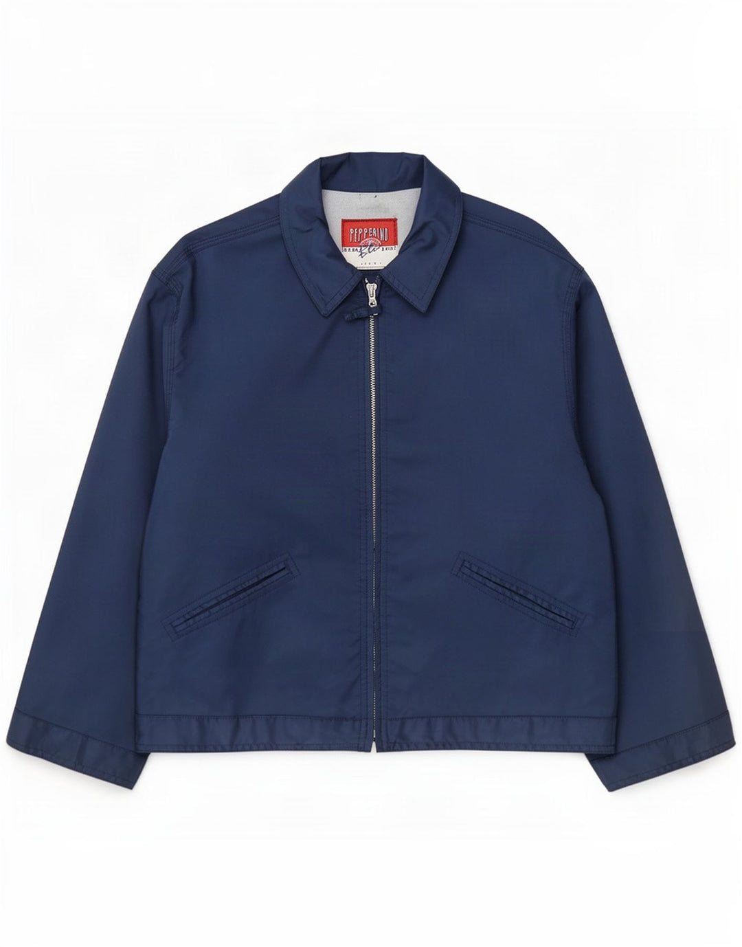 Vintage mujer bombardero chaqueta Reino Unido 14 azul marino medio