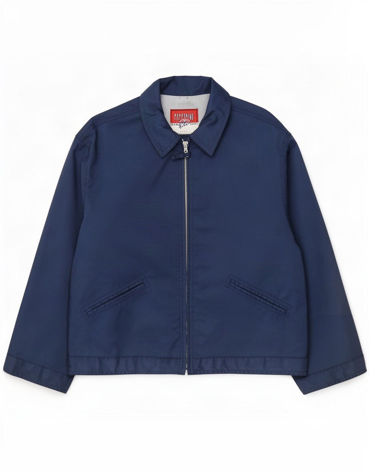 Vintage mujer bombardero chaqueta Reino Unido 14 azul marino medio