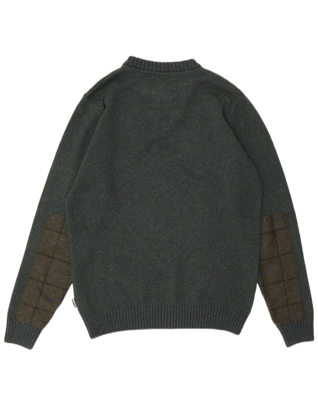 Barbour Jersey Con Cuello Redondo De Lana Verde Grande Para Hombre