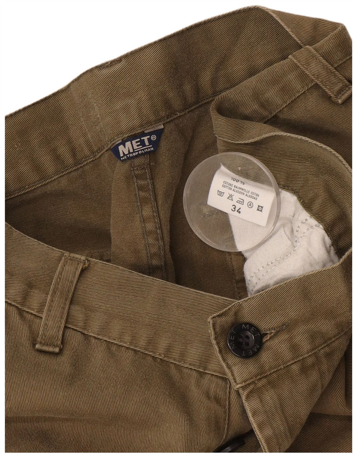 Pantalones cortos tipo cargo Metropolitan para hombre W34 Algodón caqui grande