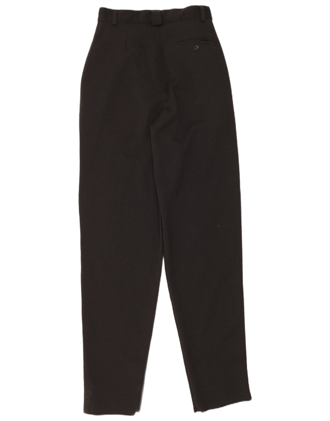 Vintage mujer pegged traje pantalones IT 44 Medio W26 L35 Poliéster negro