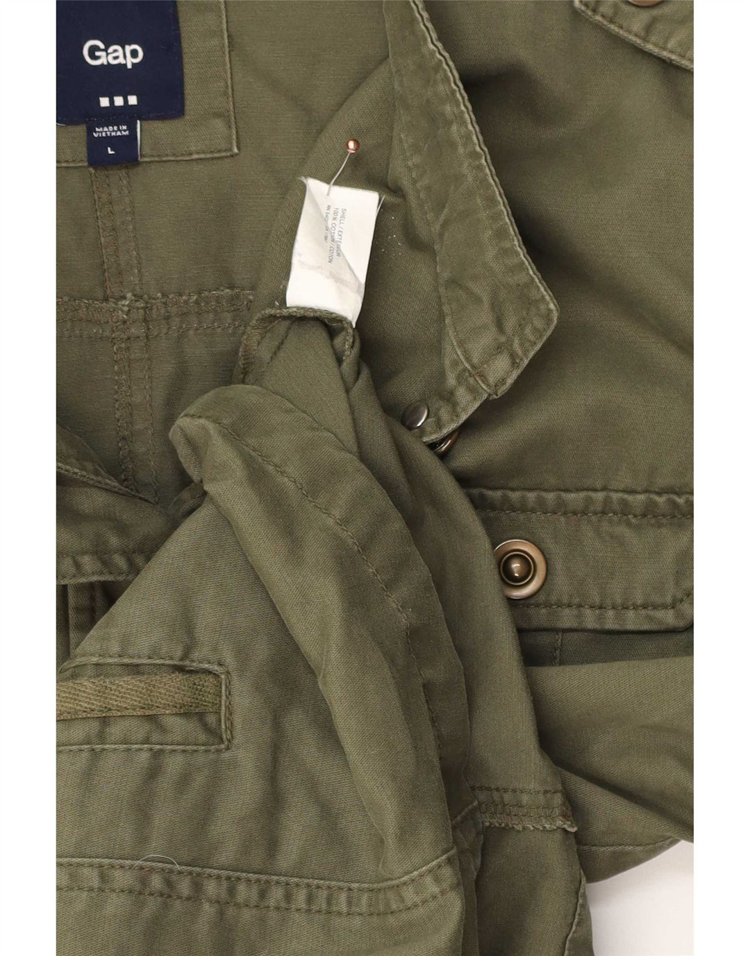 Chaqueta militar Gap para mujer UK 44 Algodón caqui mediano