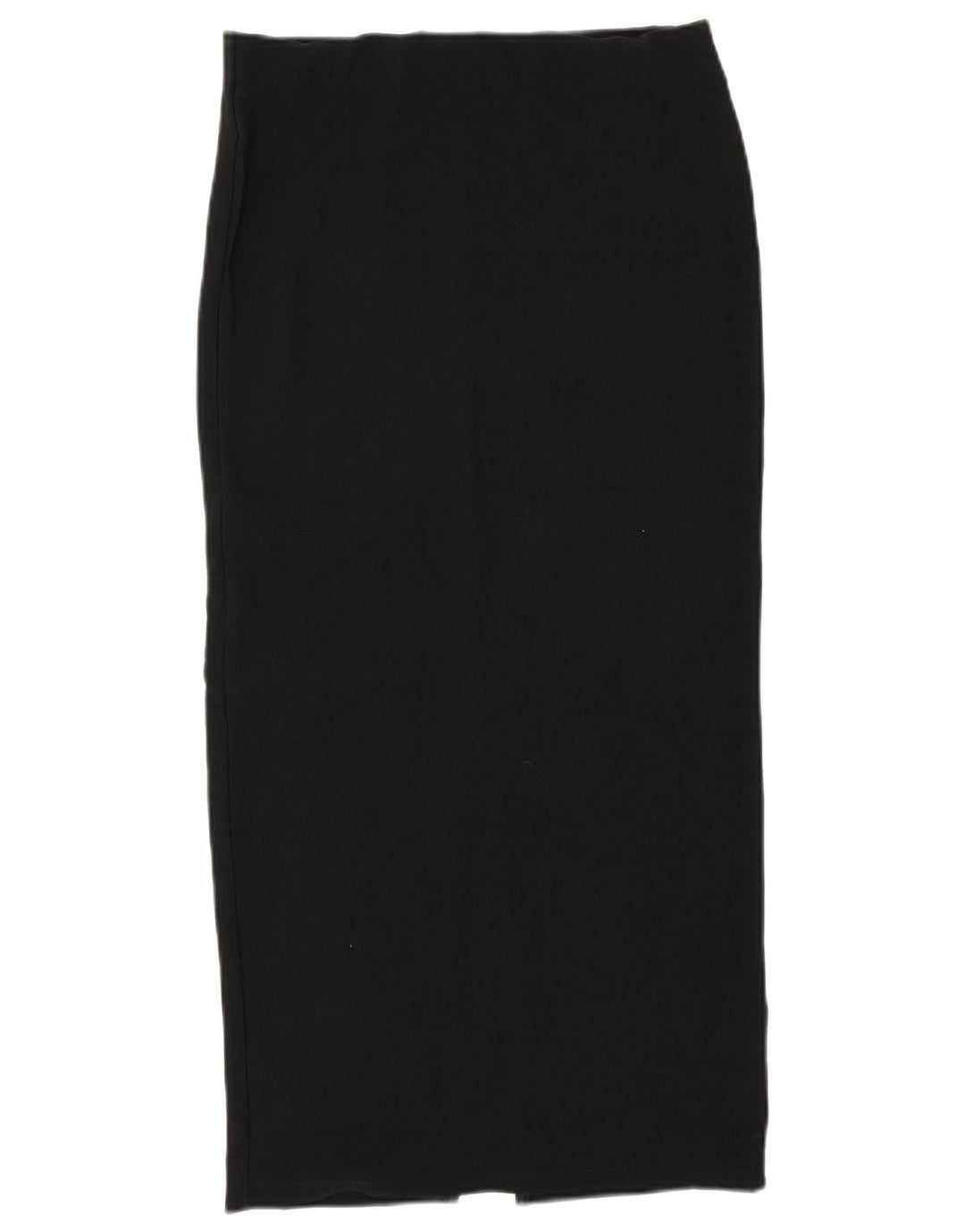Zara Mujer Falda Midi De Cintura Alta Grande W30 Poliéster Negro