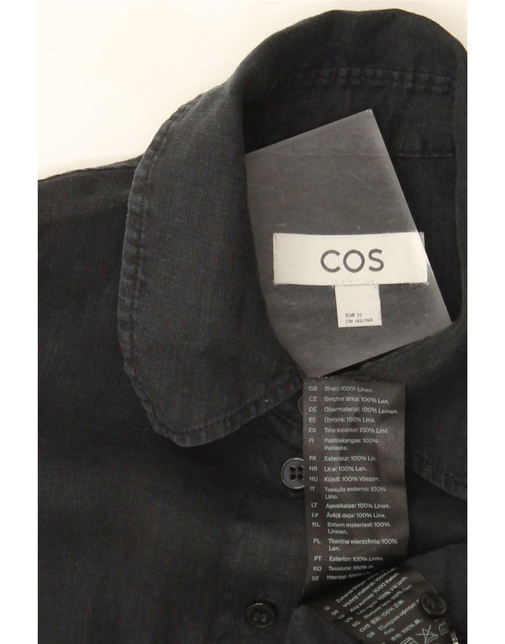 Camisa extragrande para mujer Cos EU 32 2XS Lino negro