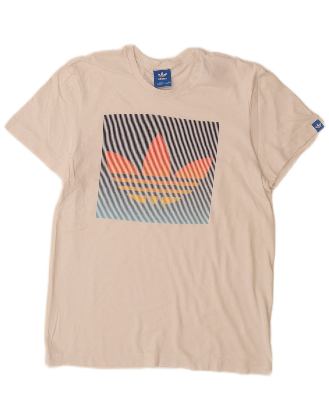ADIDAS Camiseta gráfica para hombre Top Small White Cotton