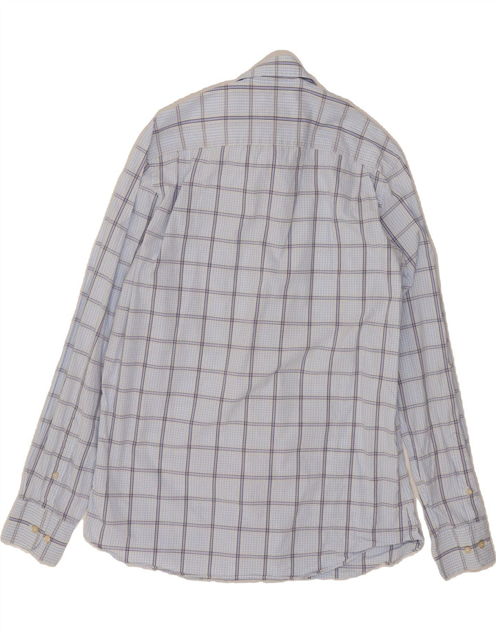 MASSIMO DUTTI Mens Shirt Large Blue Check Cotton Vintage Massimo Dutti and Second-Hand Massimo Dutti from Messina Hembry 