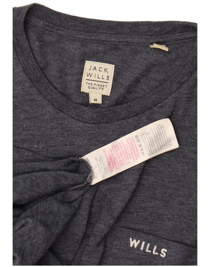 Camiseta Jack Wills para hombre Top mediano de algodón moteado en azul marino
