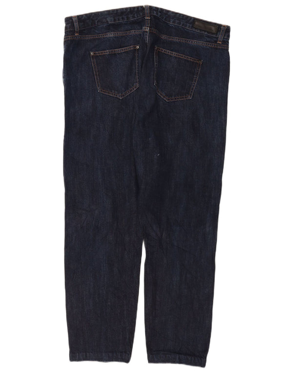 Marks & Spencer Vaqueros cónicos para mujer UK 18 XL W38 L28 Azul marino Algodón