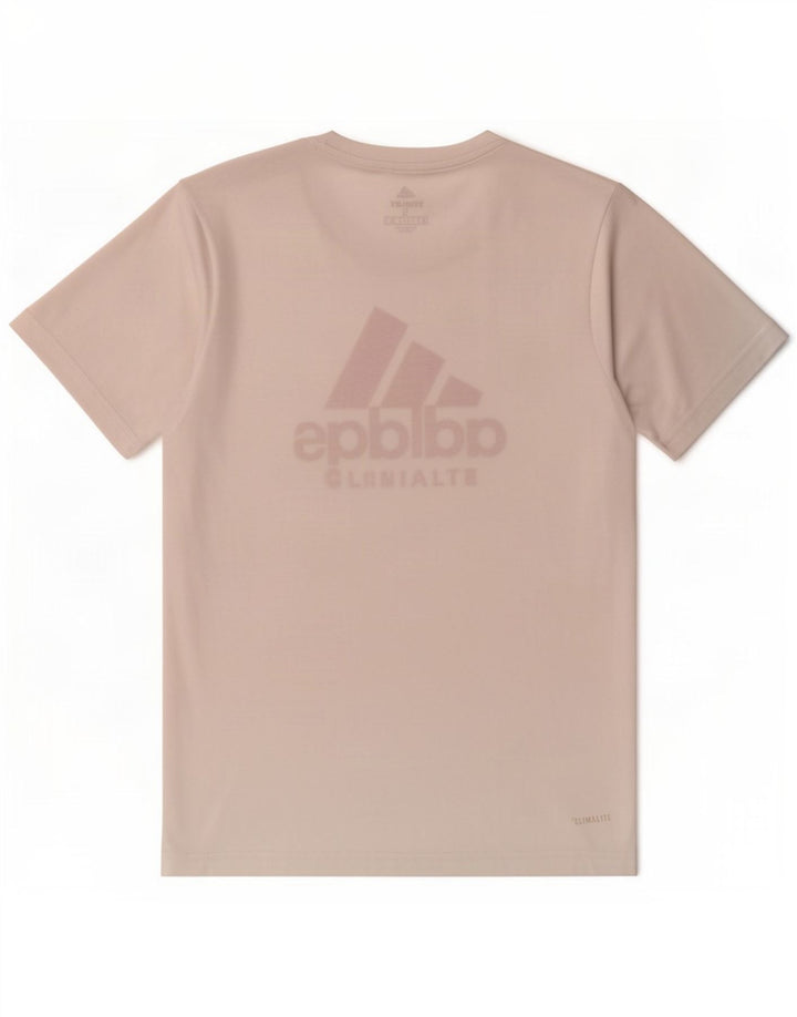 Camiseta Adidas Climalite para hombre con gráfico, camiseta pequeña de poliéster blanco