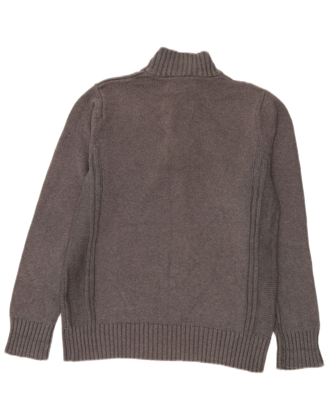 Marks & Spencer Jersey azul con cuello y botones Harbor para hombre, talla pequeña, gris