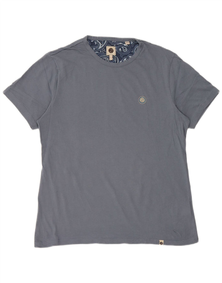Pretty Green - Camiseta para hombre, talla pequeña, algodón azul
