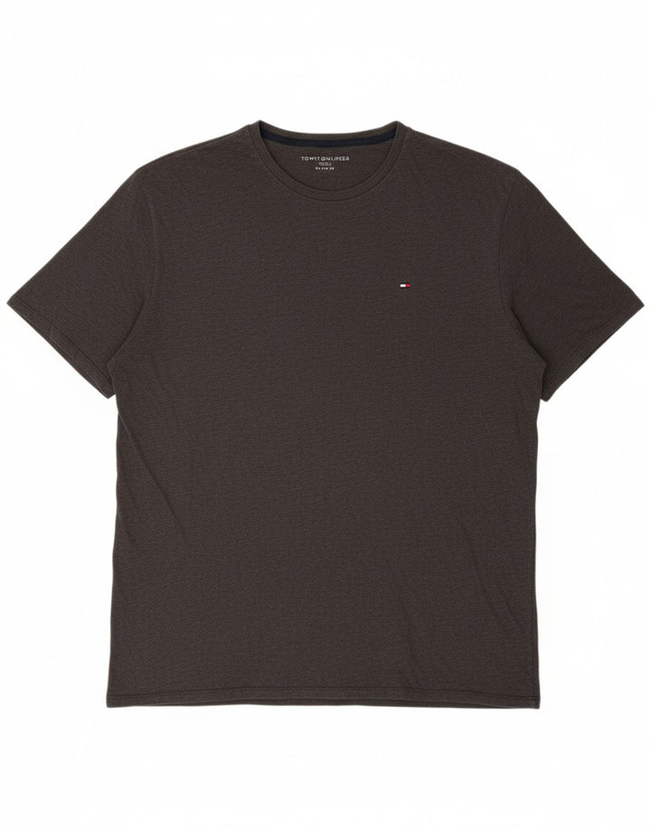TOMMY HILFIGER Mens T-Shirt Top XL Grey