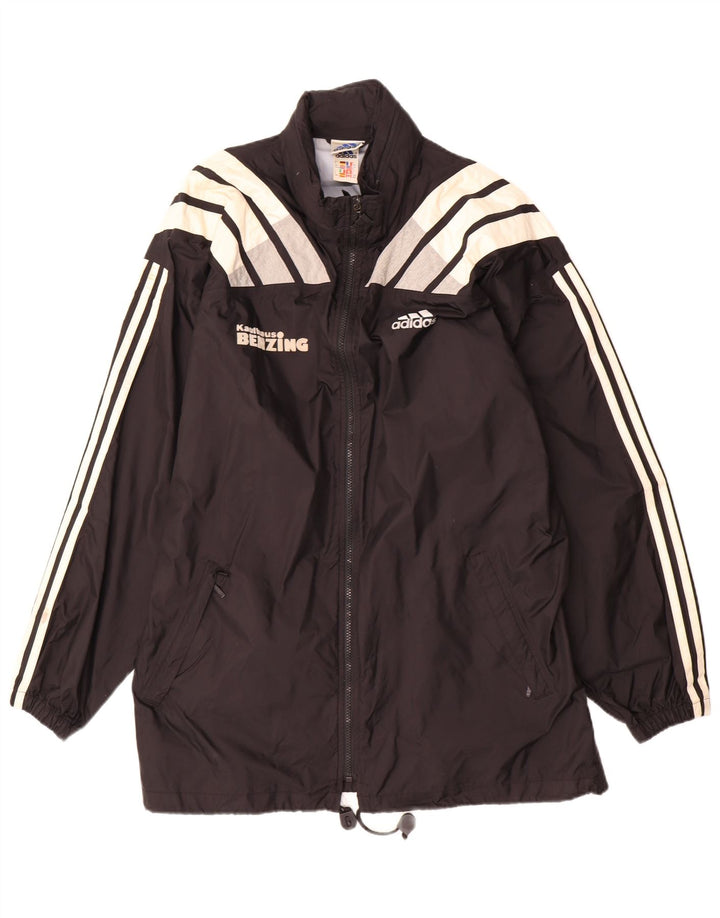 Adidas Chaqueta impermeable para hombre UK 40/42 Medium Black Colourblock Nylon
