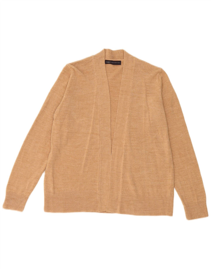 Marks & Spencer Suéter tipo cárdigan abierto para mujer Reino Unido 44 Acrílico beige medio