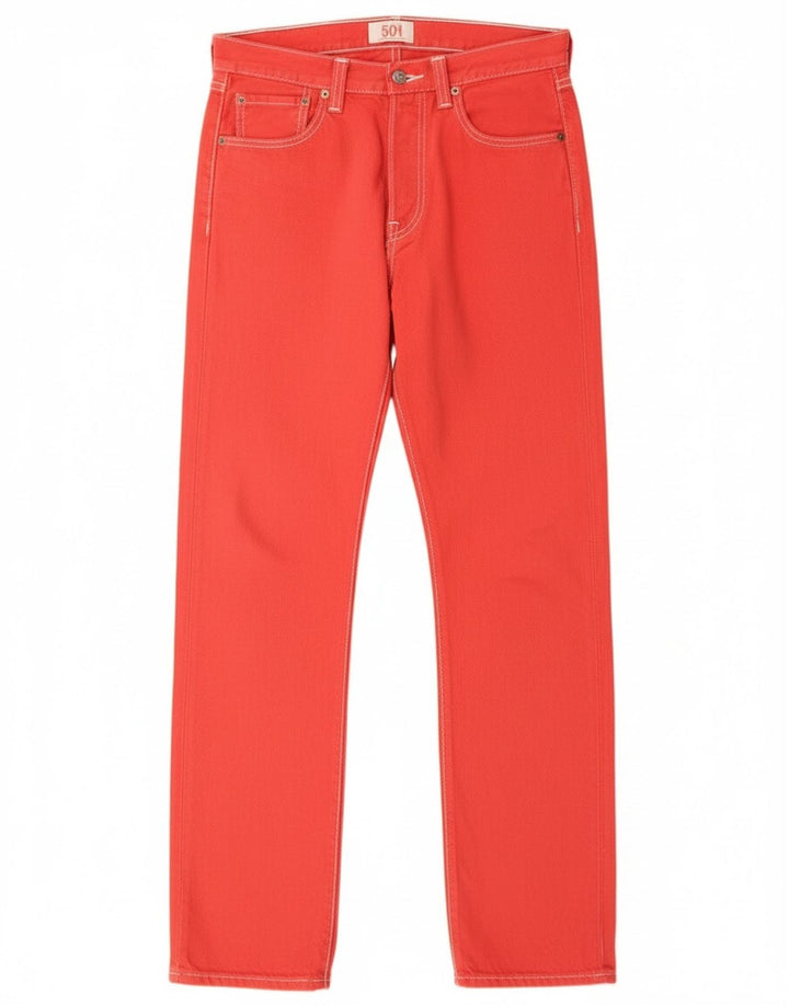 Vaqueros Levi's Mujer 501 Rectos W29 L32 Algodón Rojo