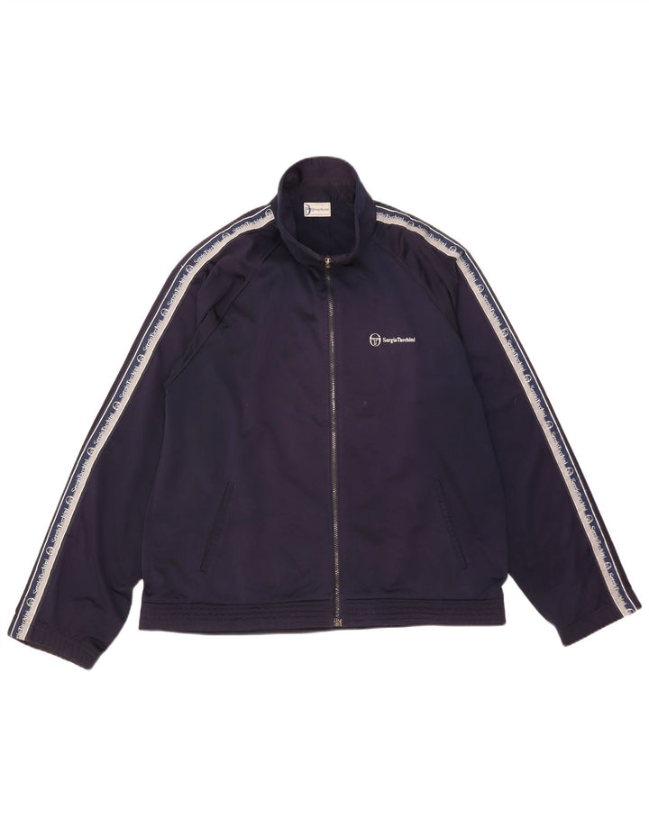 Sergio Tacchini Hombre Gráfico Chándal Top Chaqueta XL Azul Marino