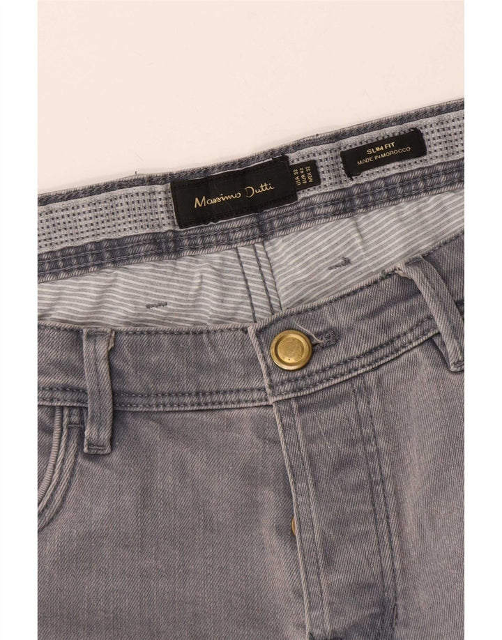 Massimo Dutti Vaqueros Slim Hombre EU 42 Large W32 L29 Gris