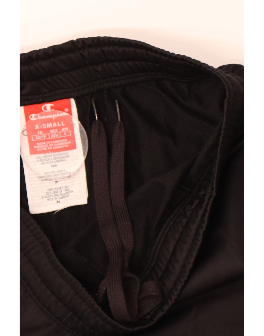 CHAMPION Womens Tracksuit Trousers UK 6 XS  Black Polyester