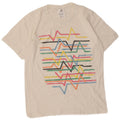 Adidas Hombre Camiseta Gráfica Top Medio Blanco Algodón Geométrico