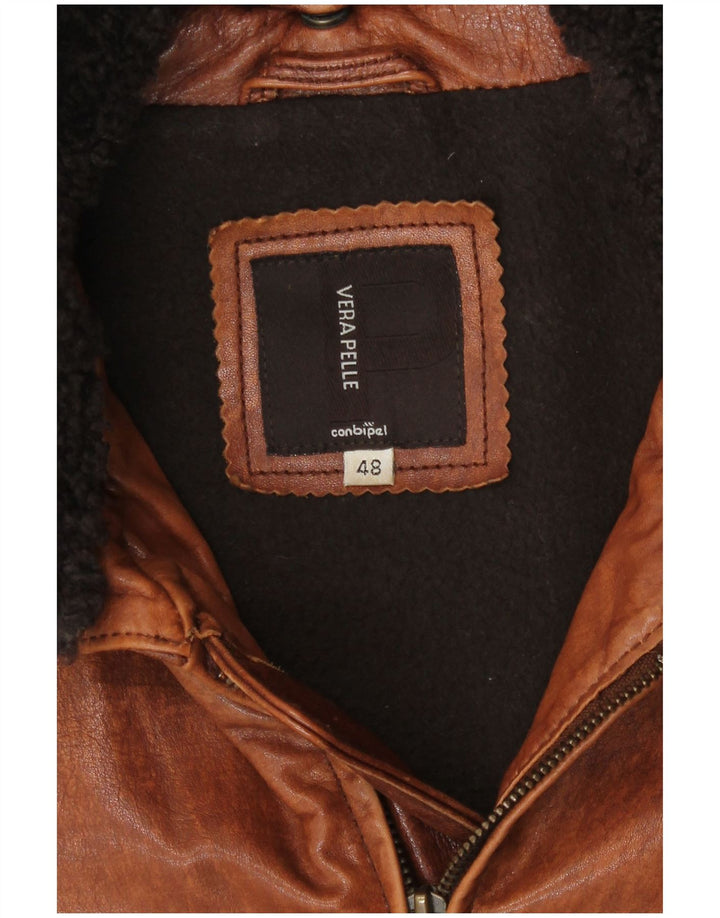 Conbipel Chaqueta De Cuero Hombre IT 48 Cuero Marrón Medio