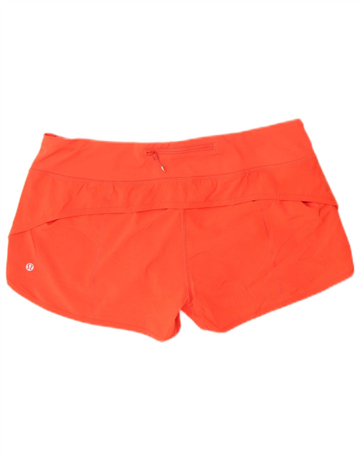 Lululemon Pantalones cortos deportivos para mujer US 10 grande naranja poliéster
