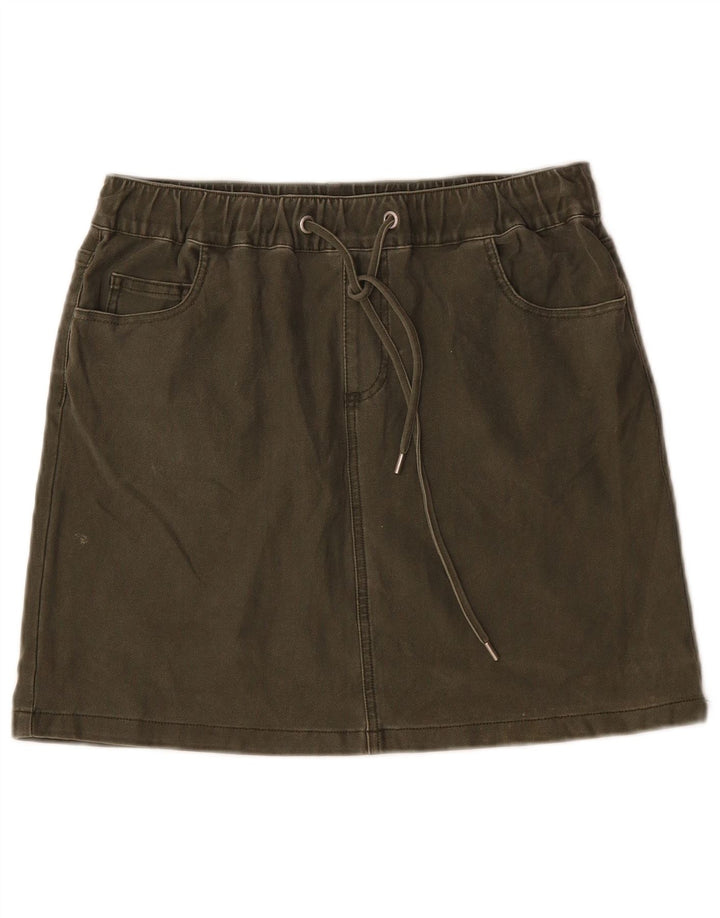 Minifalda Mujer French Connection W30 Algodón Caqui Mediano