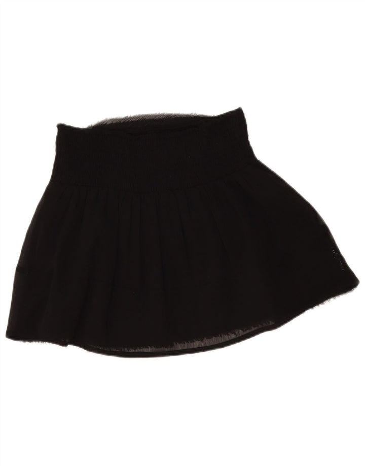 Sisley Falda acampanada para niñas 10-11 años W28 XL Poliéster negro