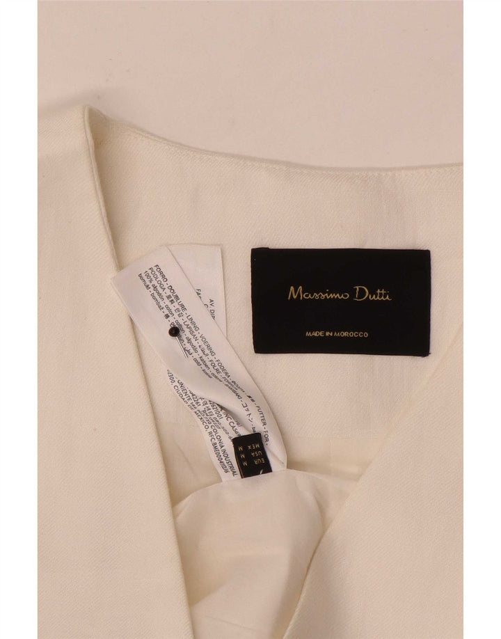Chaleco Massimo Dutti Mujer UK 4 Mediano Algodón Blanco