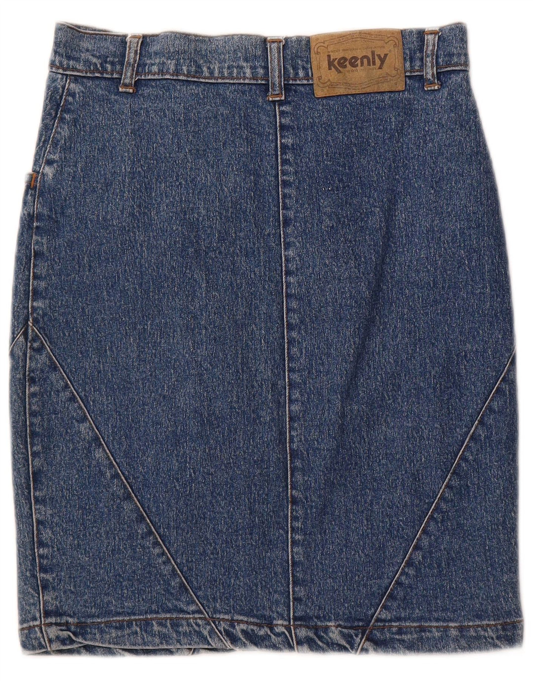 Falda vaquera vintage para mujer W28 Algodón azul medio