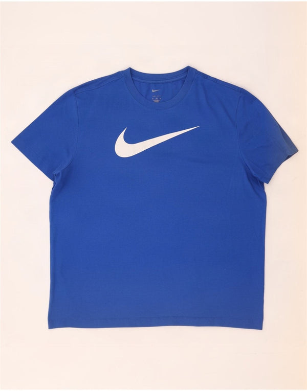 Nike Dri Fit Graphic Camiseta para hombre Top 2XL Poliéster azul