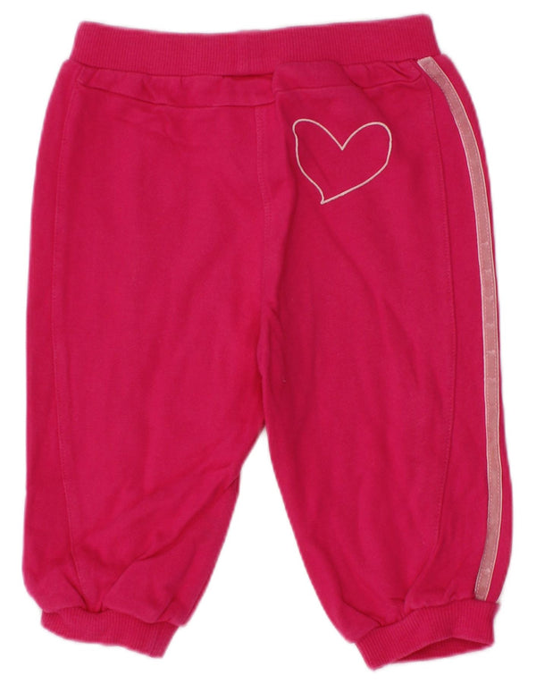 Adidas Joggers - Pantalón de chándal para bebé niña, 3-6 meses, algodón rosa