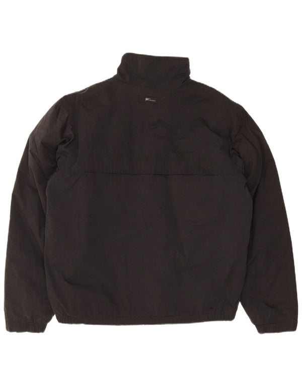 Columbia Chaqueta cortavientos para hombre UK 38 Mediana Algodón negro