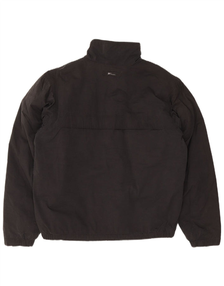 Columbia Chaqueta cortavientos para hombre UK 38 Mediana Algodón negro