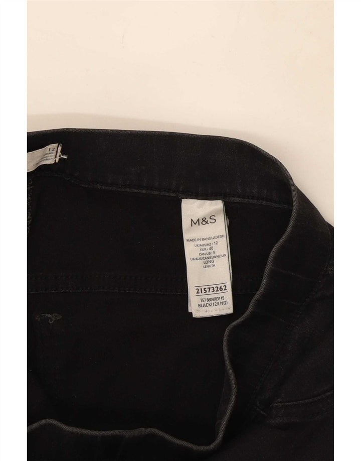 Marks & Spencer Jeans Jegging para Mujer UK 12 Medium W30 L29 Algodón Negro