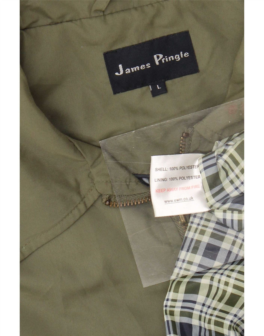 Chaqueta bomber para hombre James Pringle UK 40 Large Caqui Poliéster