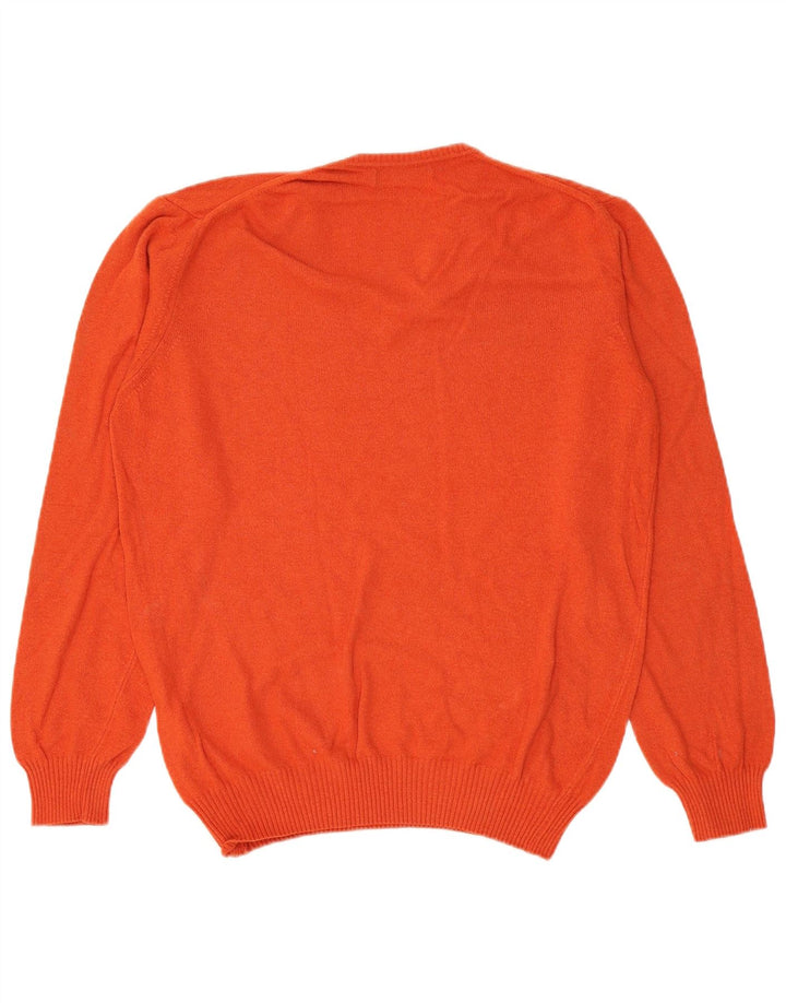 Zara Hombre Jersey Cuello Pico XL Viscosa Naranja