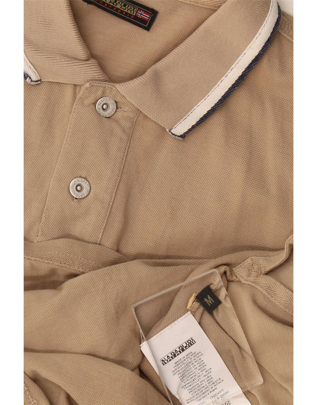 Napapijri Polo Hombre Algodón Beige Medio