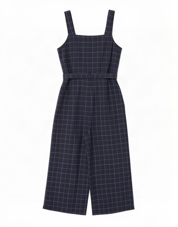 Seasalt Cornwall Mono pequeño para mujer UK 40 Mediano Azul marino Cuadros Algodón
